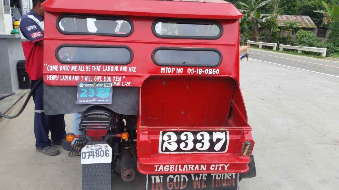 Our tricycle around Bohol