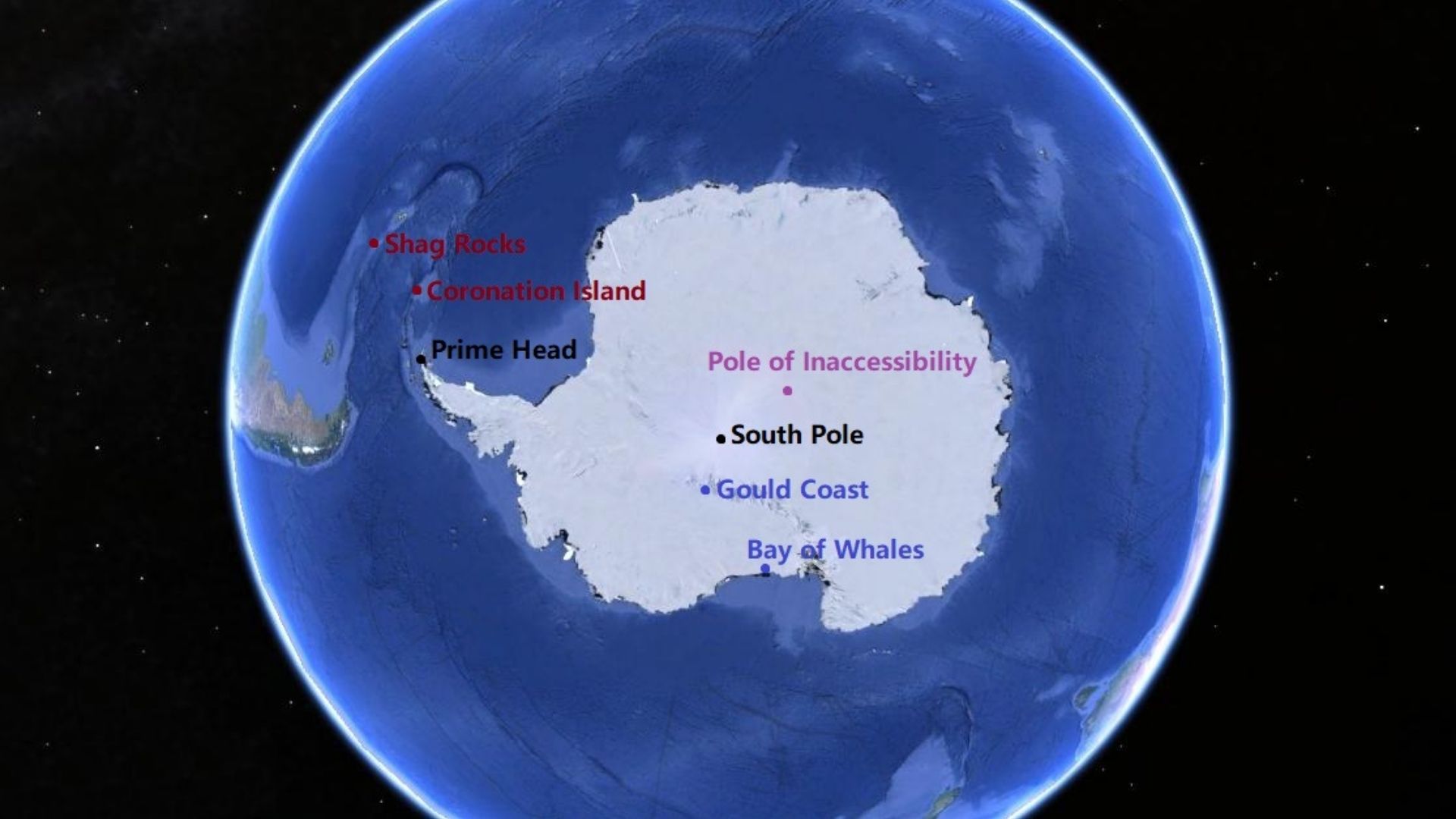 The extreme point of Antarctica