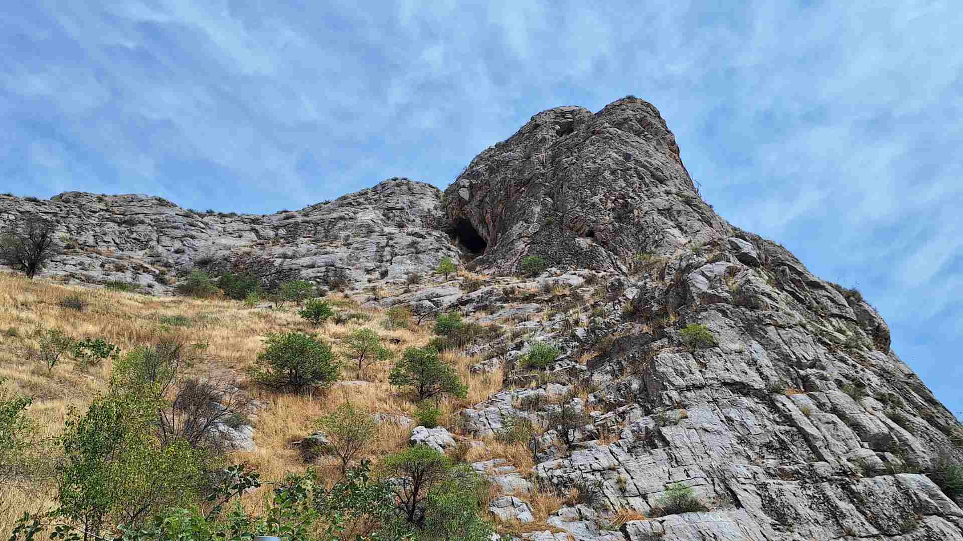 Mount Sulayman-Too with a cave