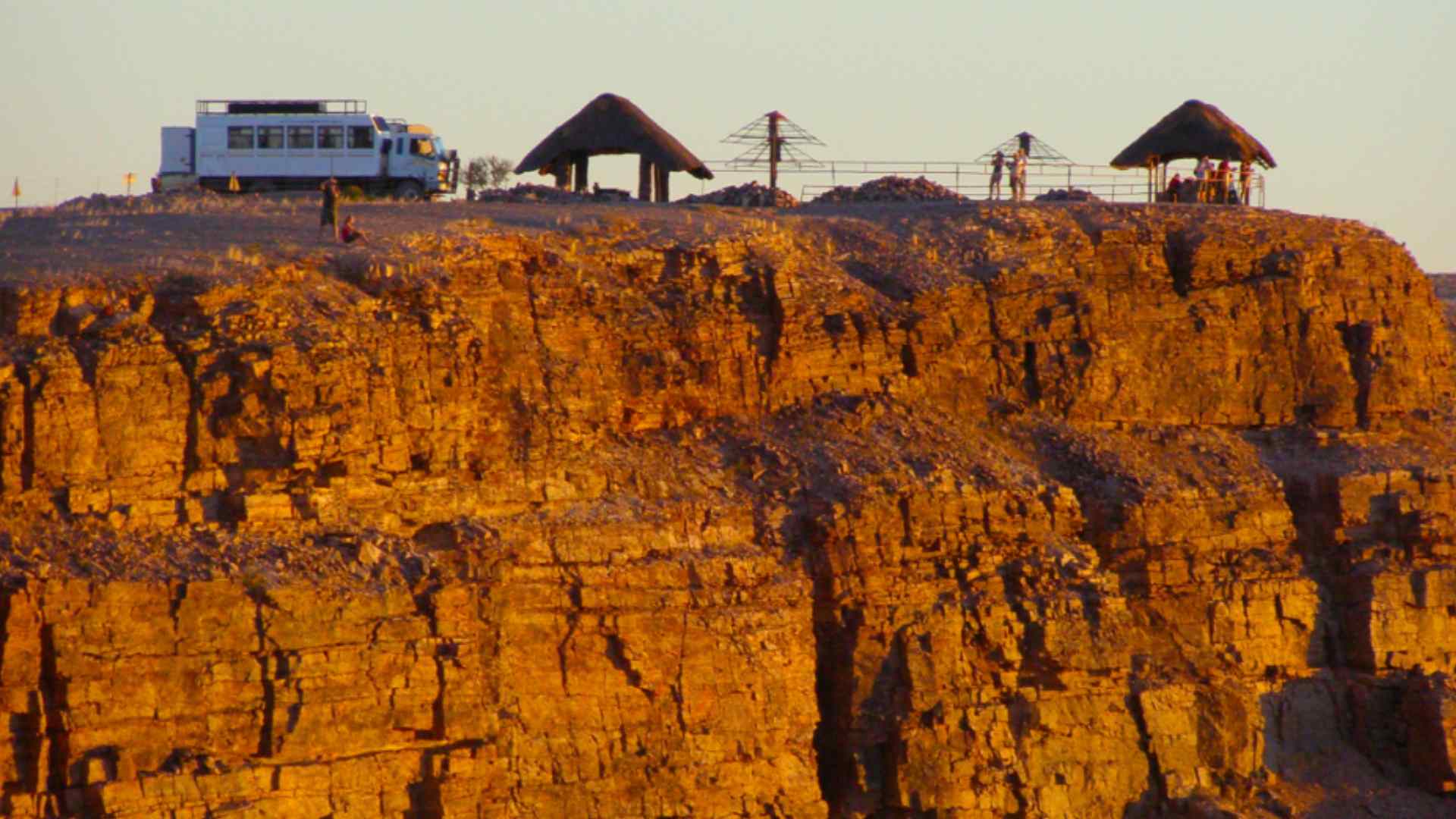 A Fish River Canyon viewpoint at the edge of the canyon