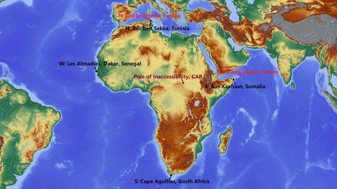 The extreme points of Africa