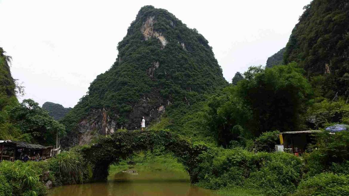 Yingxi Limestone Hills- an old bridge in Huanghua