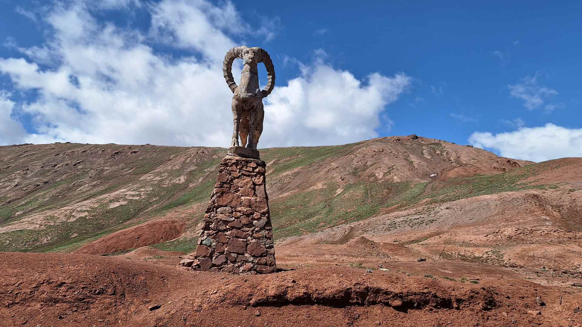 Kyzyl Art Pass and the Marco Polo sheep monument