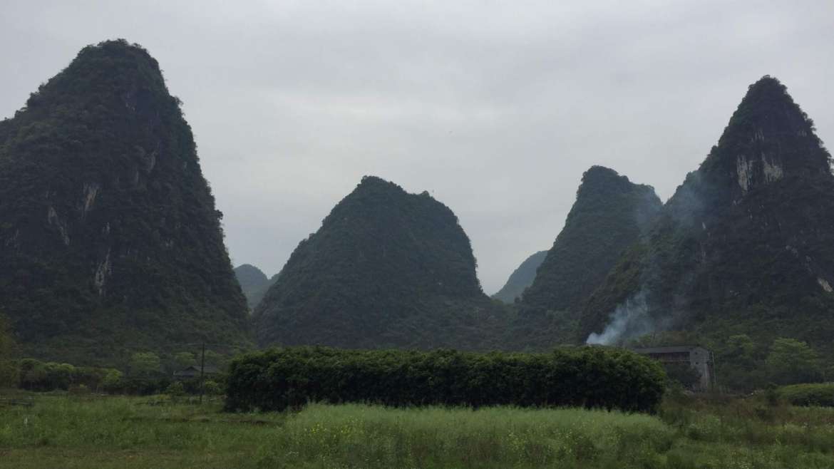 Guilin Karst Hills area- landscape around Yulong River, Yangshuo
