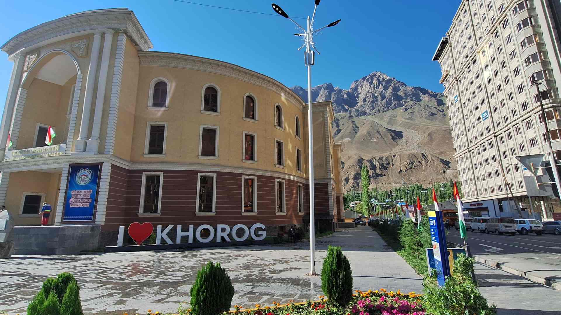 In the town of Khorog