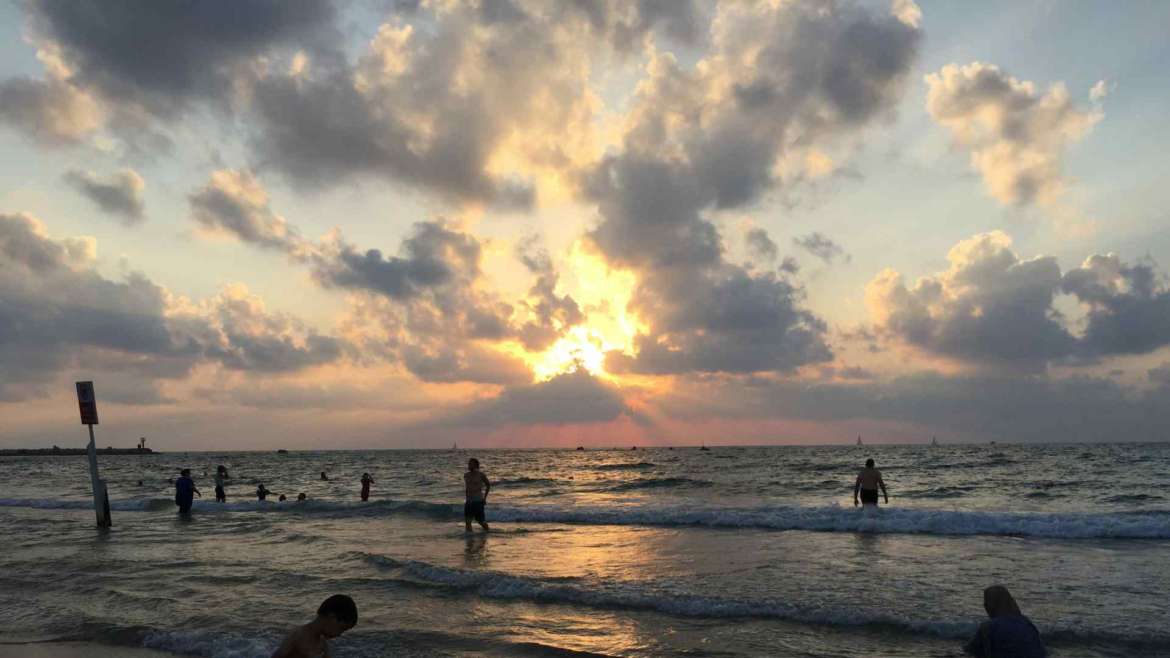 Israel itinerary- Tel Aviv- sunset on the beach