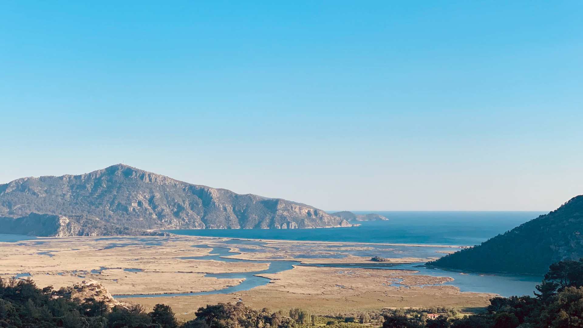 Dalyan River and Mediterranean Sea