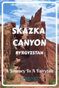 This is an essential guide to Skazka Canyon in Kyrgyzstan- everything you should know about what this place is and how to explore it.