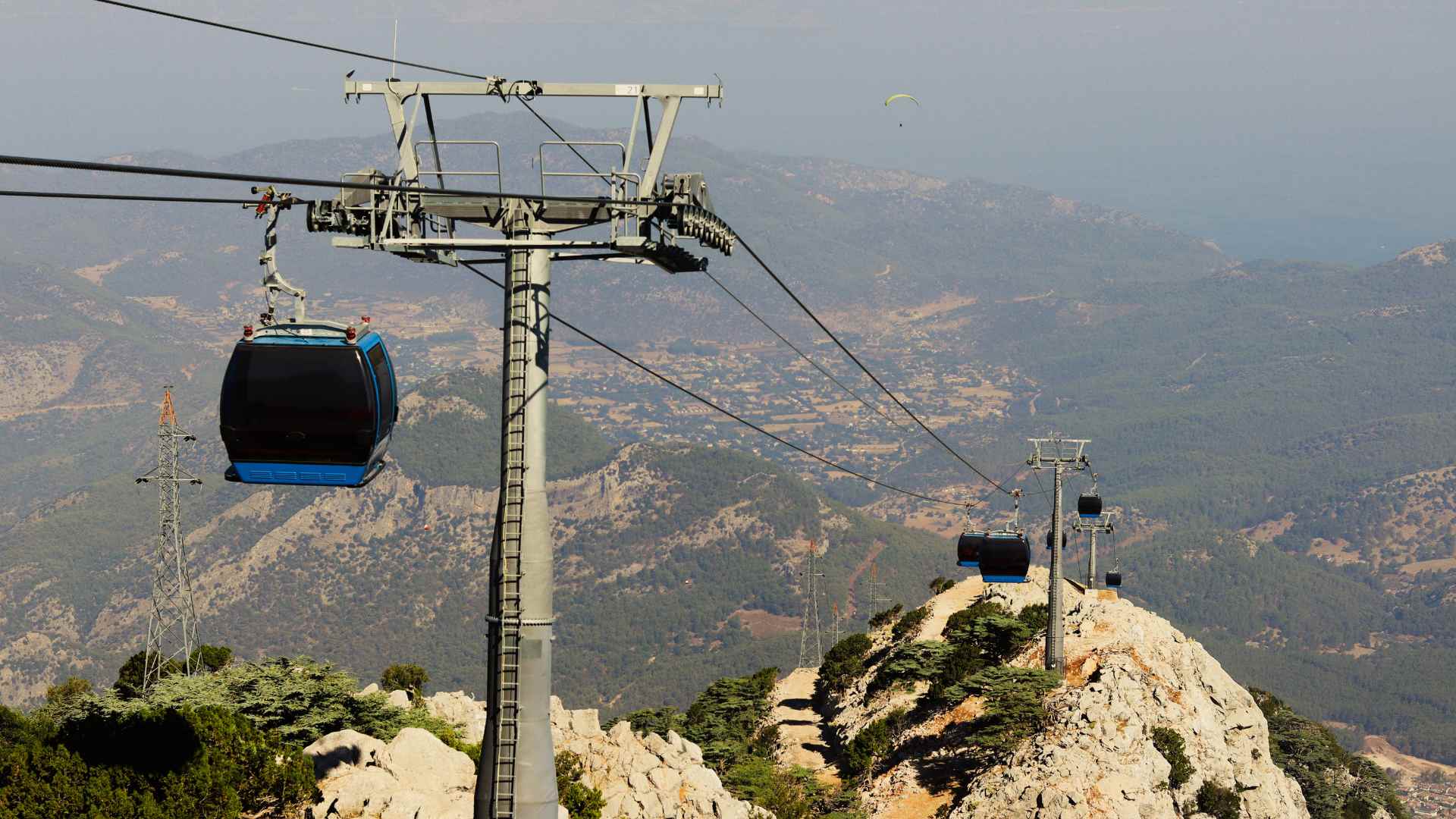 The cable car to the top of Mount Babadağ
