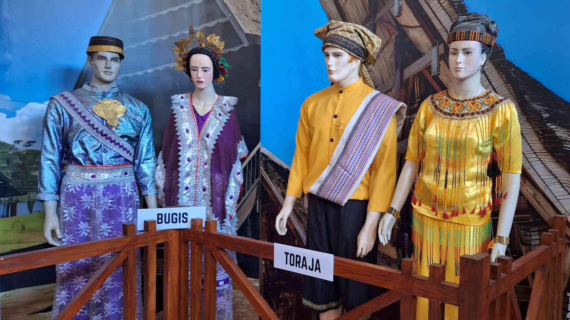 Bugis and Toraja people models in Makassar Museum