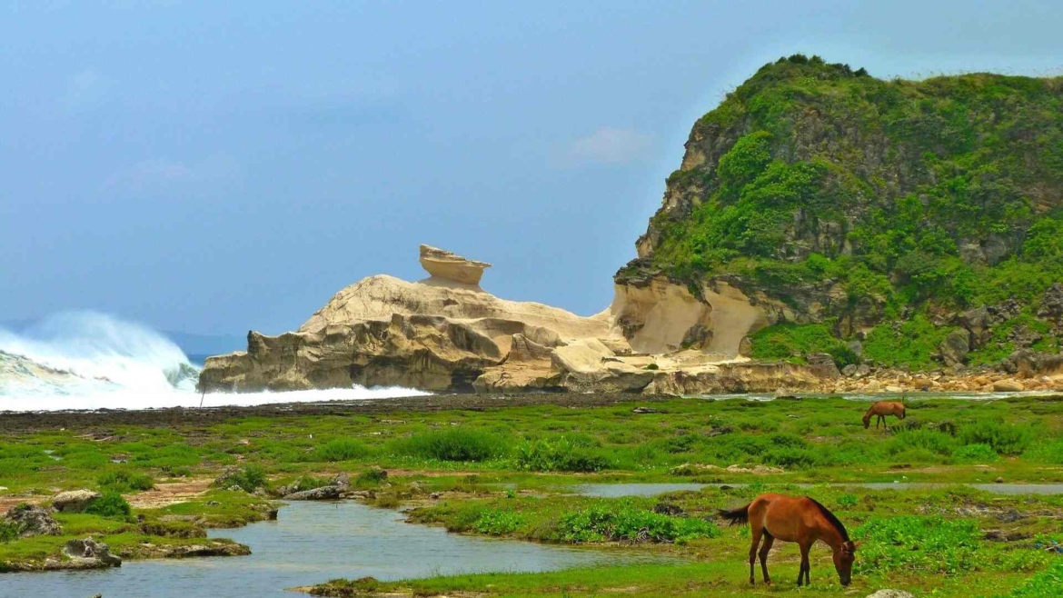 At the sea coast of an island of Batanes Archipelago