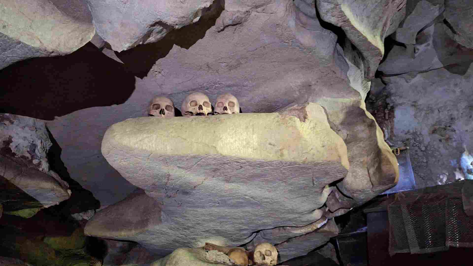 Skulls in Londa Cave