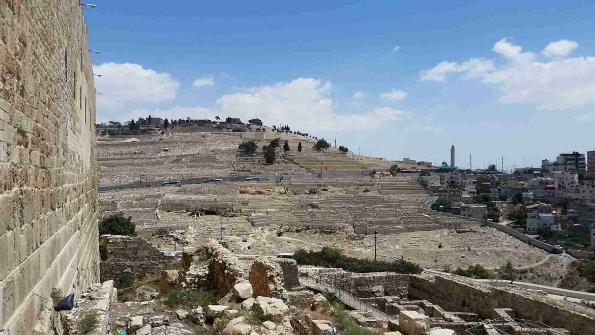 Israel itinerary, Jerusalem, Davidson center, view to the Mount of Olives