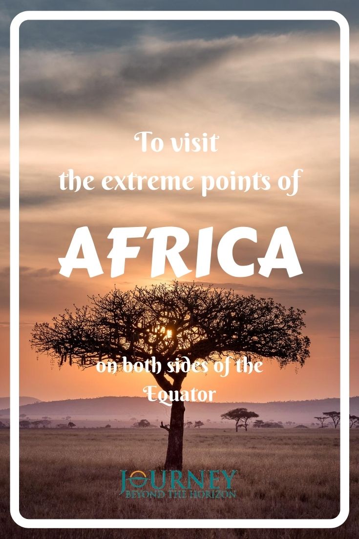 Let's explore Africa and reach its west, east, north, and south extreme geographic points, as well as its Pole of Inaccessibility!