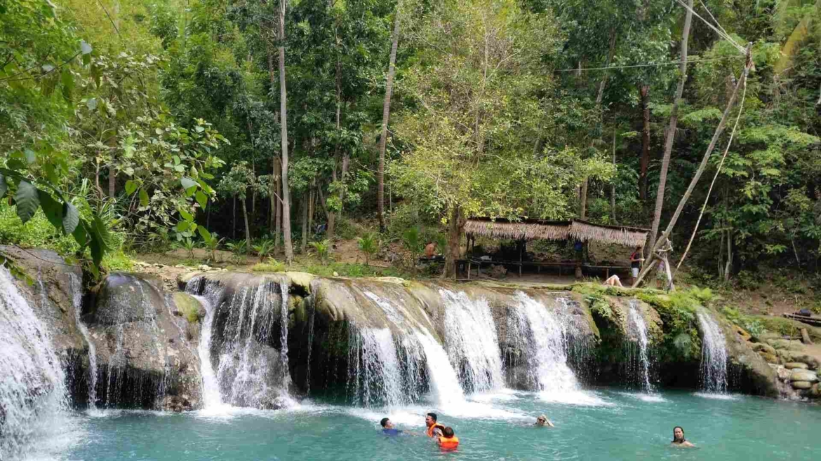 Waterfall playing in Siquijor Island