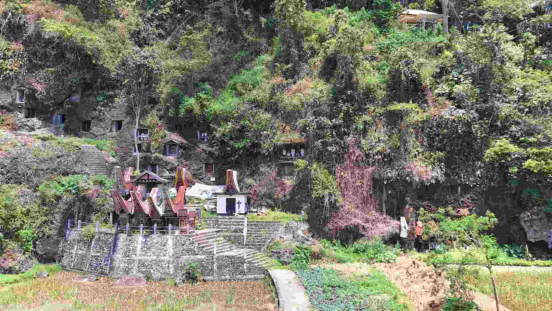 A funeral site in Tana Toraja