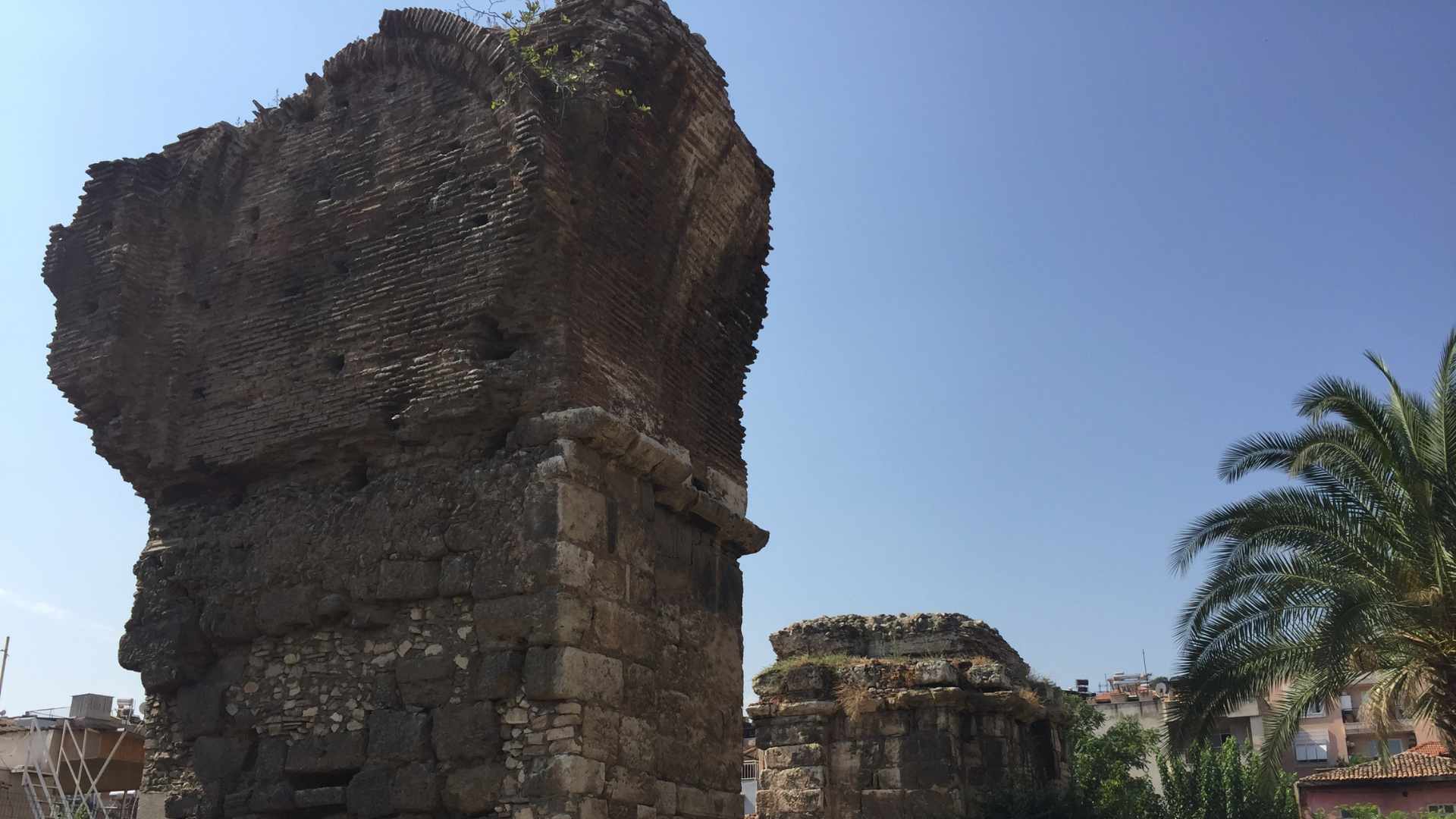 A massive pillar from the Basilica of St. John