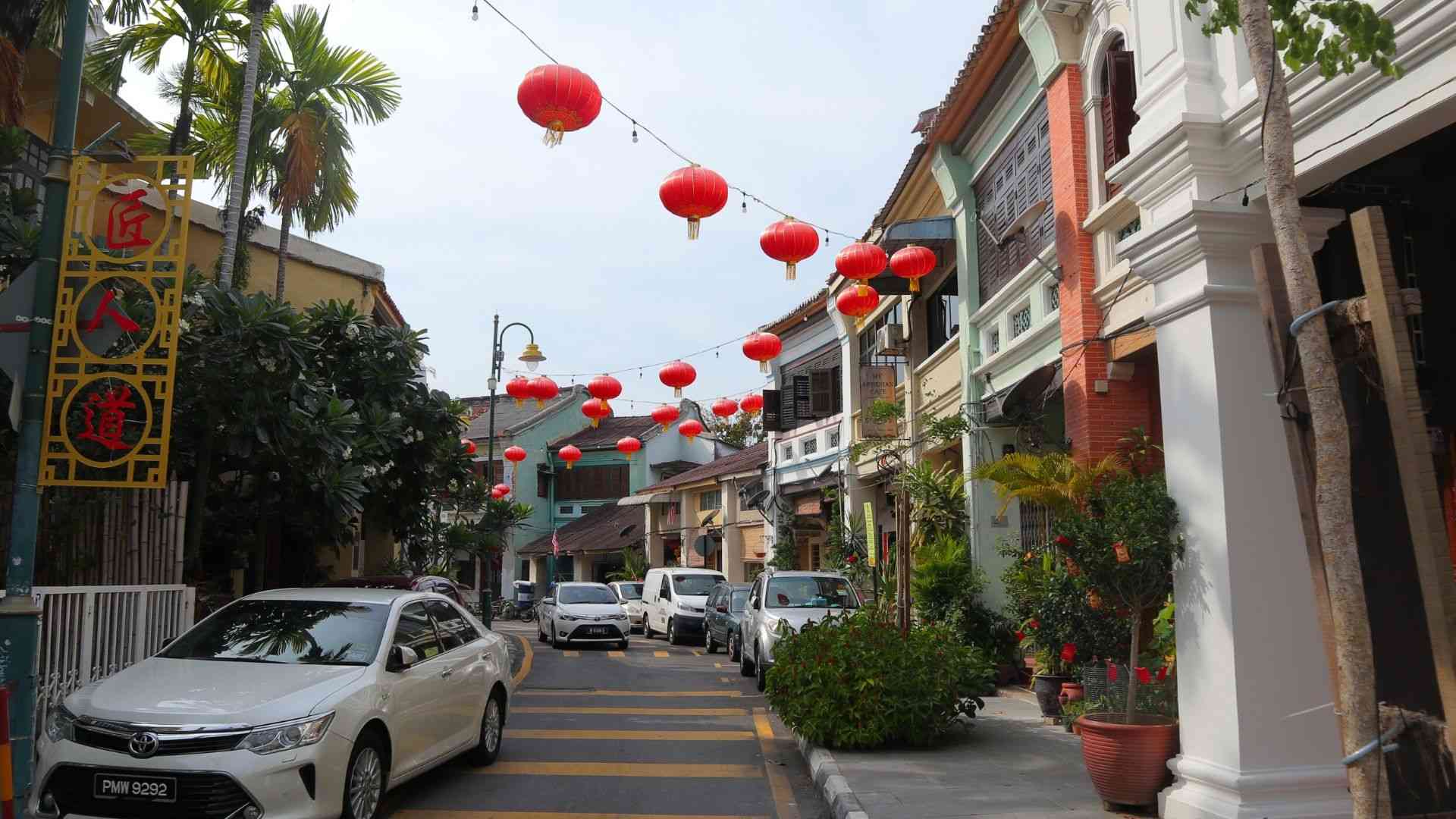 A street in the old center of Georgetown, Penang