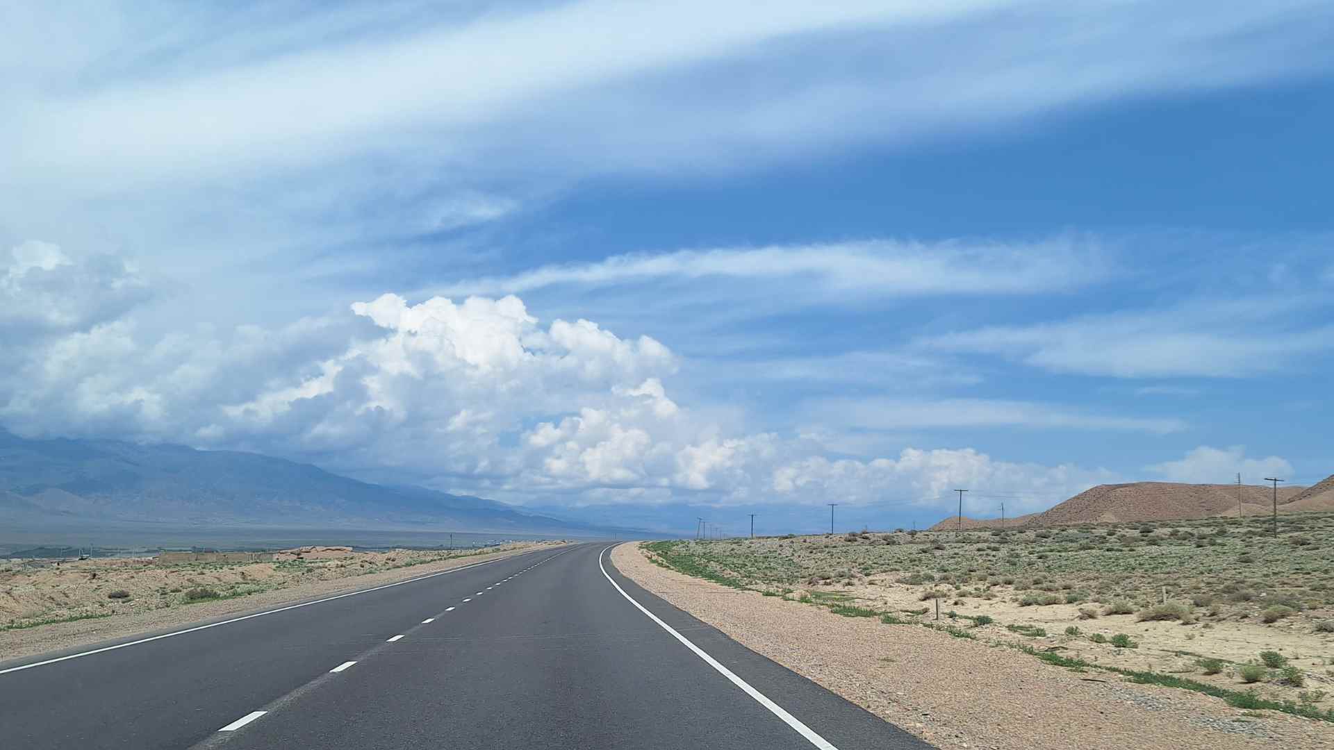 On the new road between Kazarman and Kochkor