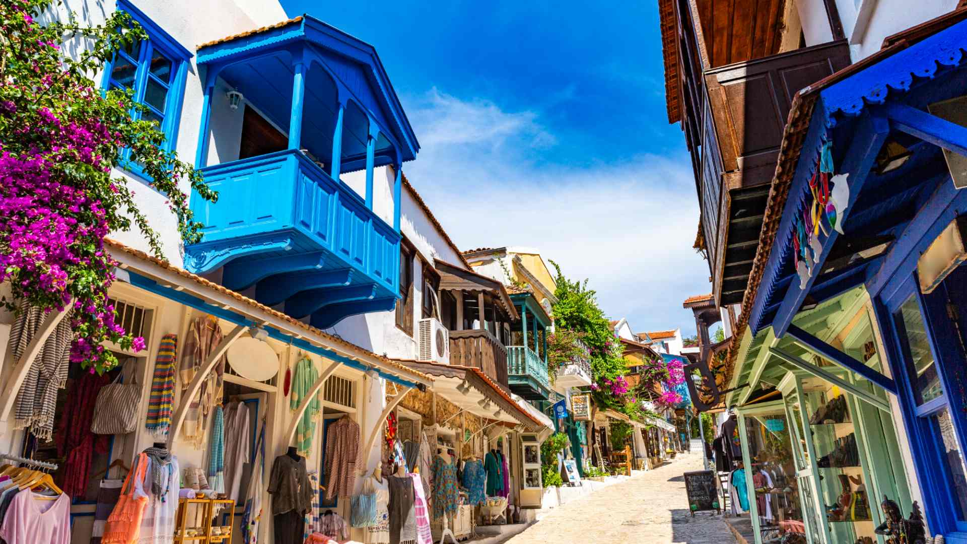 The colorful streets of the old town