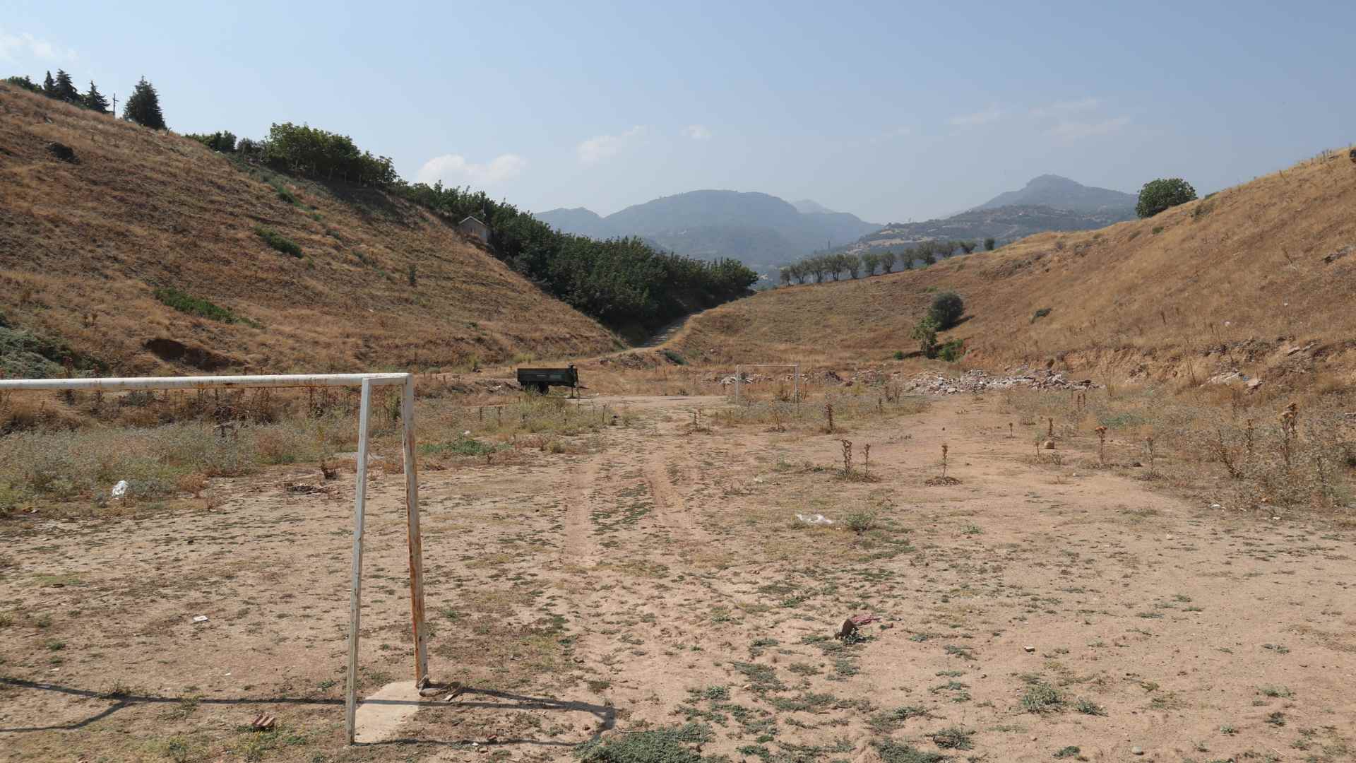 A modern "playground" in what remained of the Roman Stadium of Philadelphia