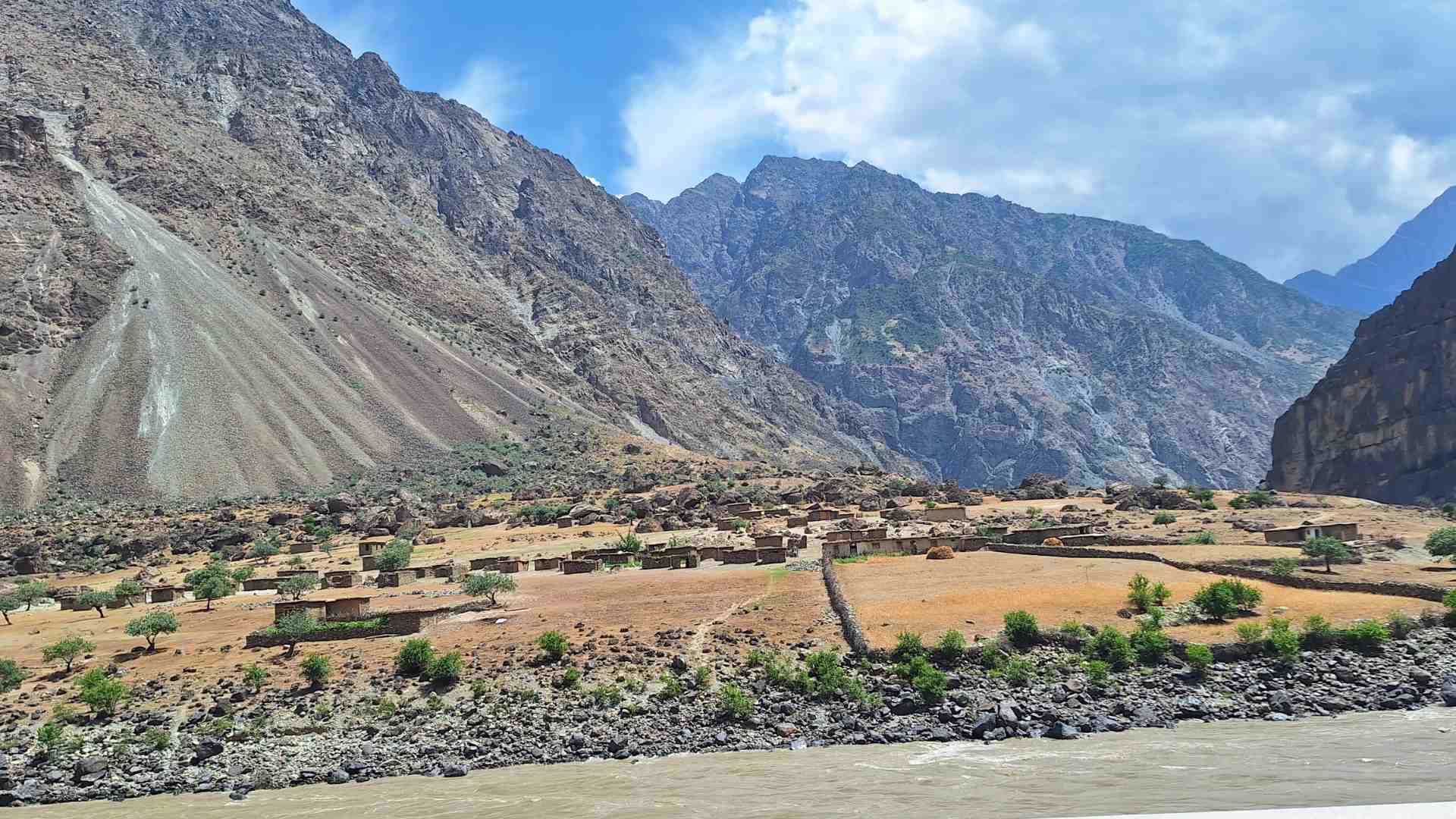 A village in Afghanistan, on the other side of the Panj River