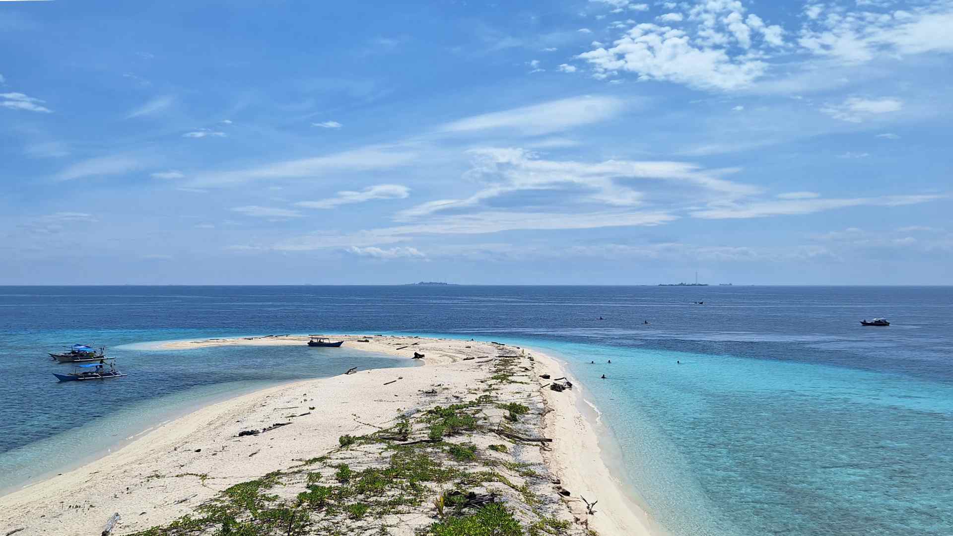 Barrang Caddi Island can be seen from the tower of Kodingareng Keke