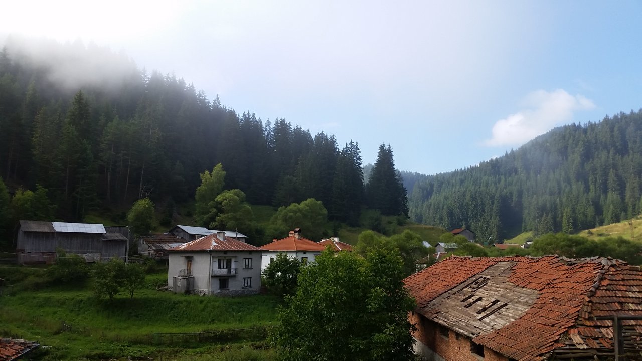Trigrad village in the morning, Rhodope mountain, Bulgaria